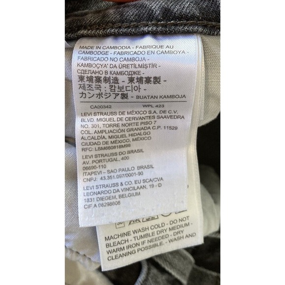 Levi's Men's 501 Straight Jeans - Black - Picture 4 of 11